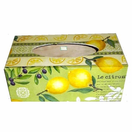 Boite mouchoirs Citrons serviettage