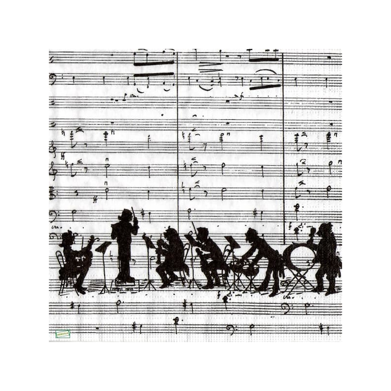 1 serviette papier Musique -24