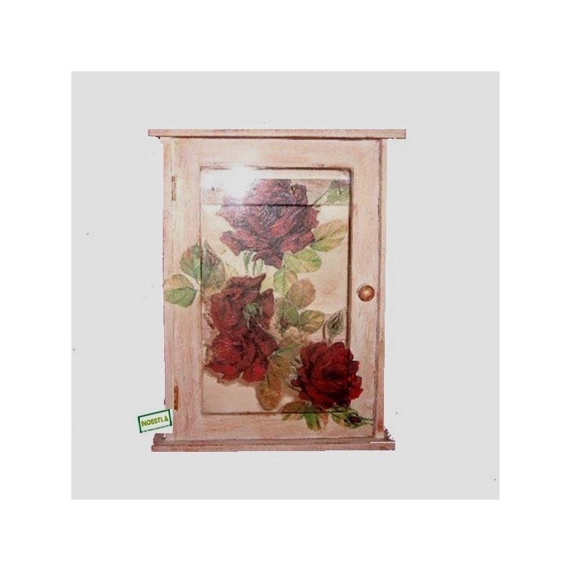 Boîte à clés en bois serviettage