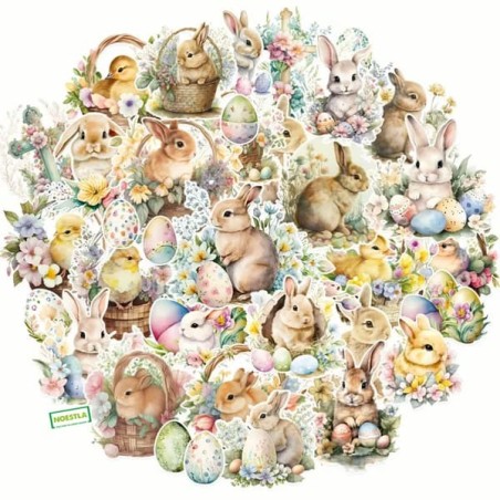 50 Autocollants de Pâques-A7