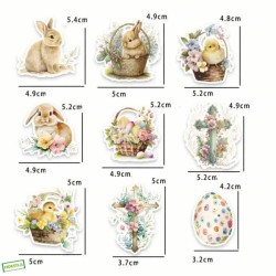 50 Autocollants de Pâques-A7