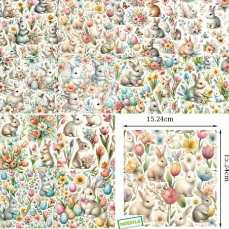 12papiers découpage Pâques-A5