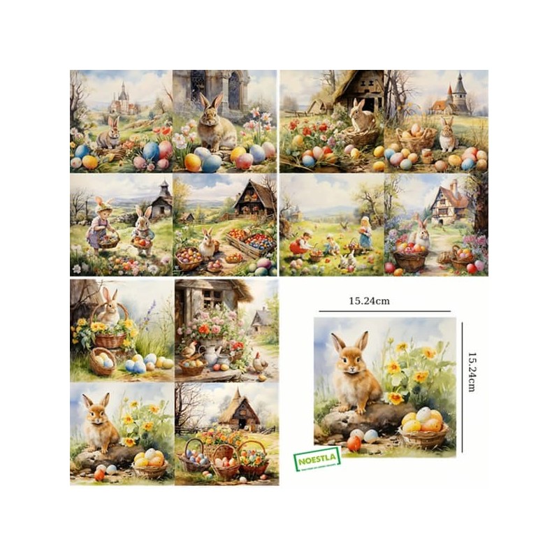 12papiers découpage Pâques-A6