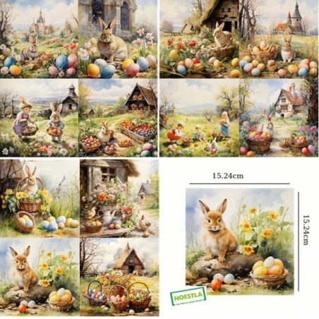 12papiers découpage Pâques-A6