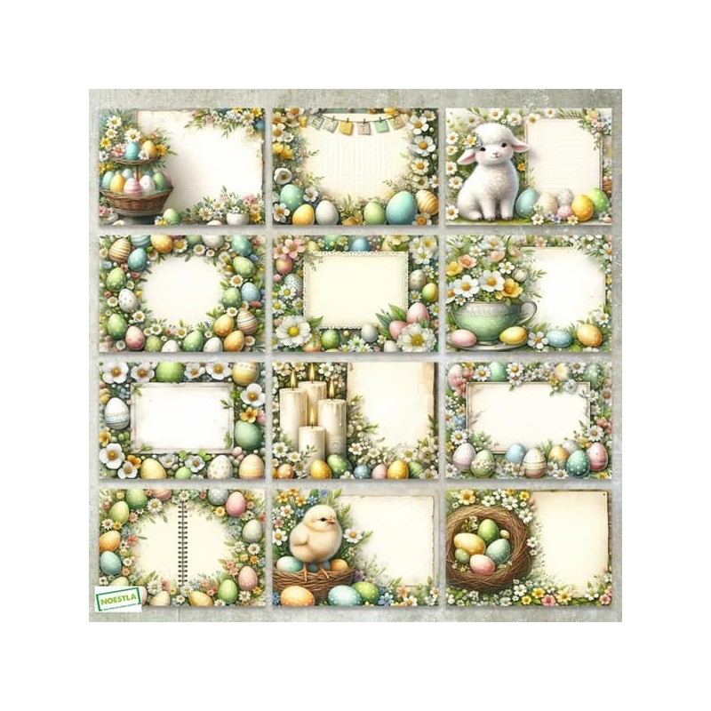12 papiers découpage Pâques-A7