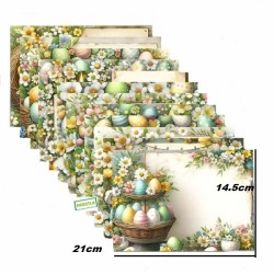 12 papiers découpage Pâques-A7
