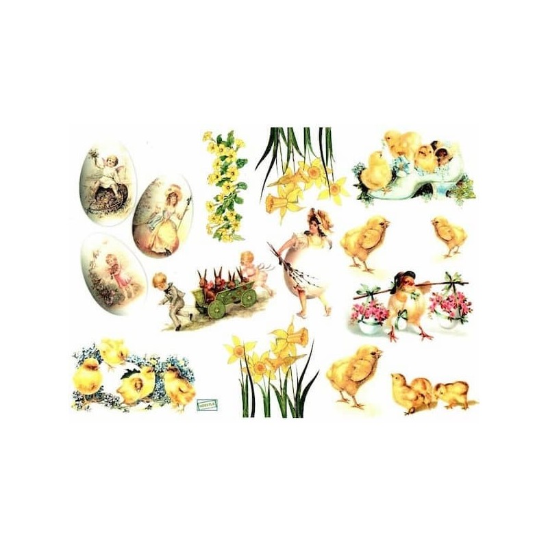 1 papier de riz Pâques-R73