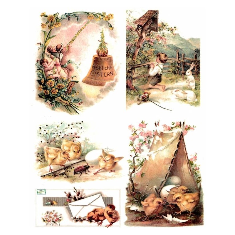 1 papier de riz Pâques-R307