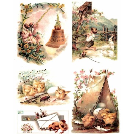 1 papier de riz Pâques-R307