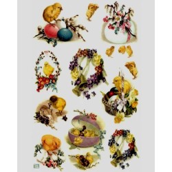 1 papier de riz Pâques-R486