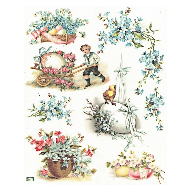 1 papier de riz Pâques-R487