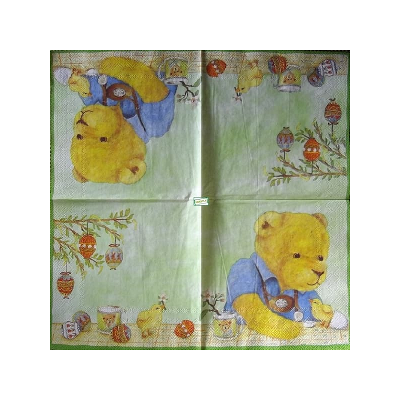 1 serviette papier Ourson -4