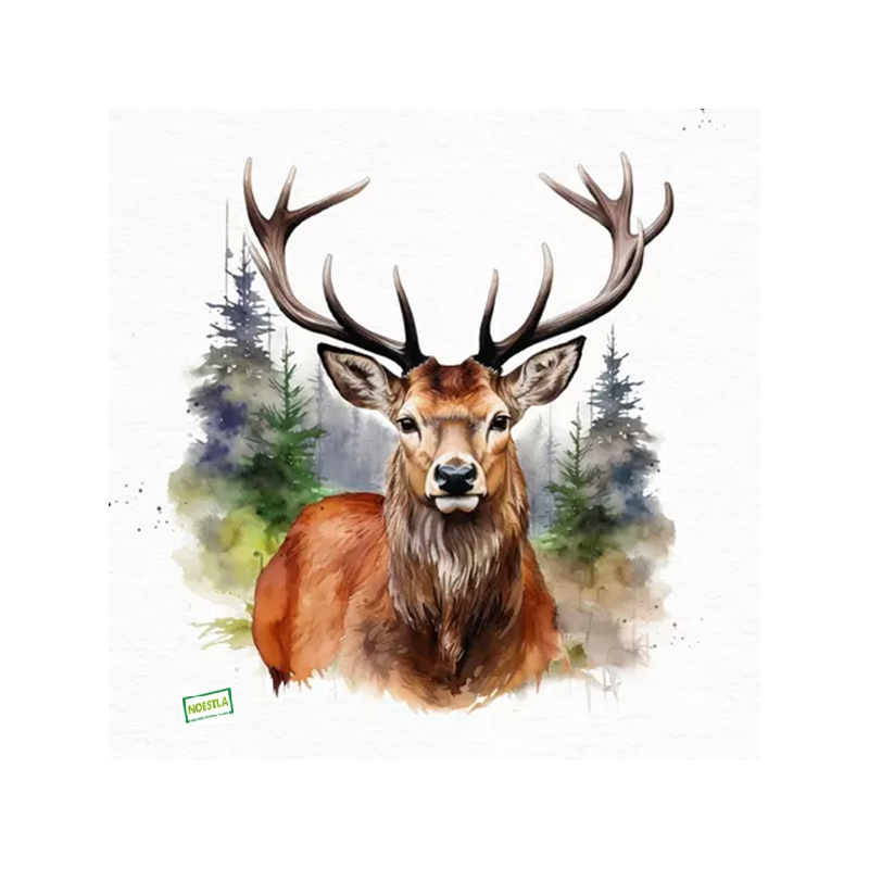1 serviette Le cerf -46