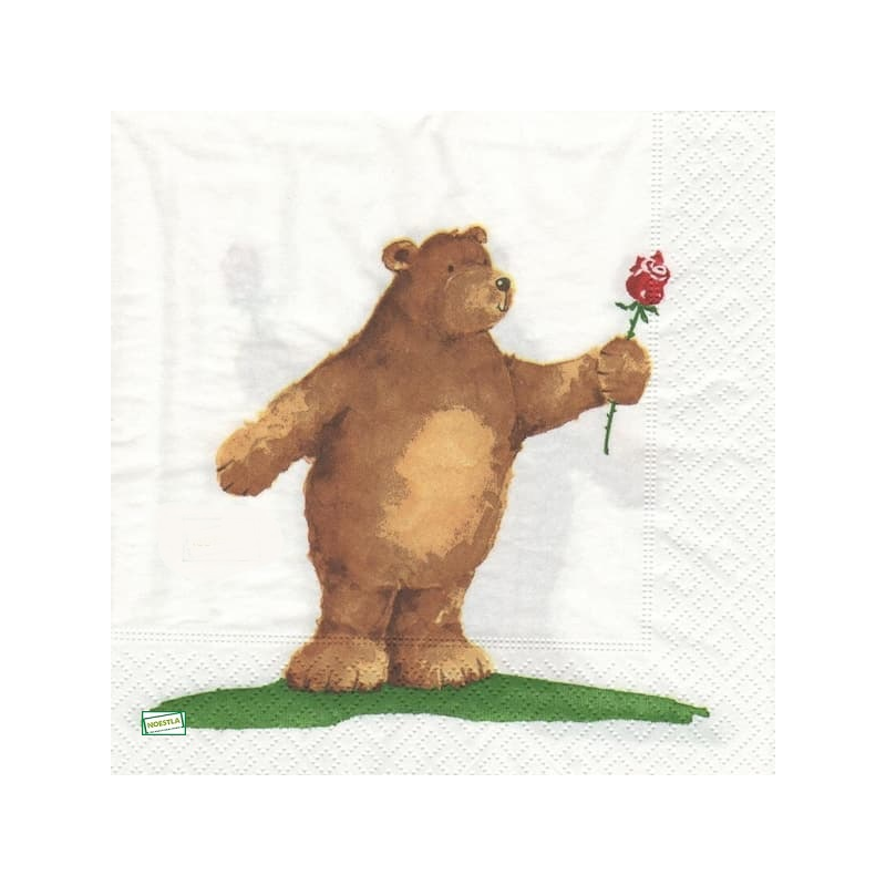 1 serviette papier Ourson -12