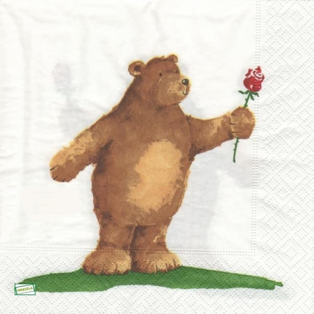 1 serviette papier Ourson -12
