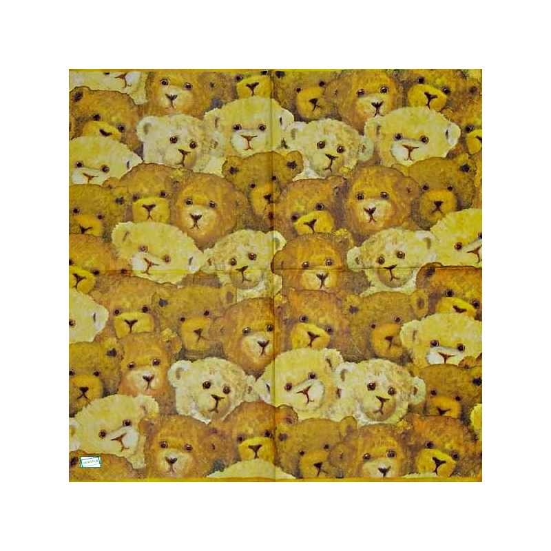 1 serviette papier Ourson -13