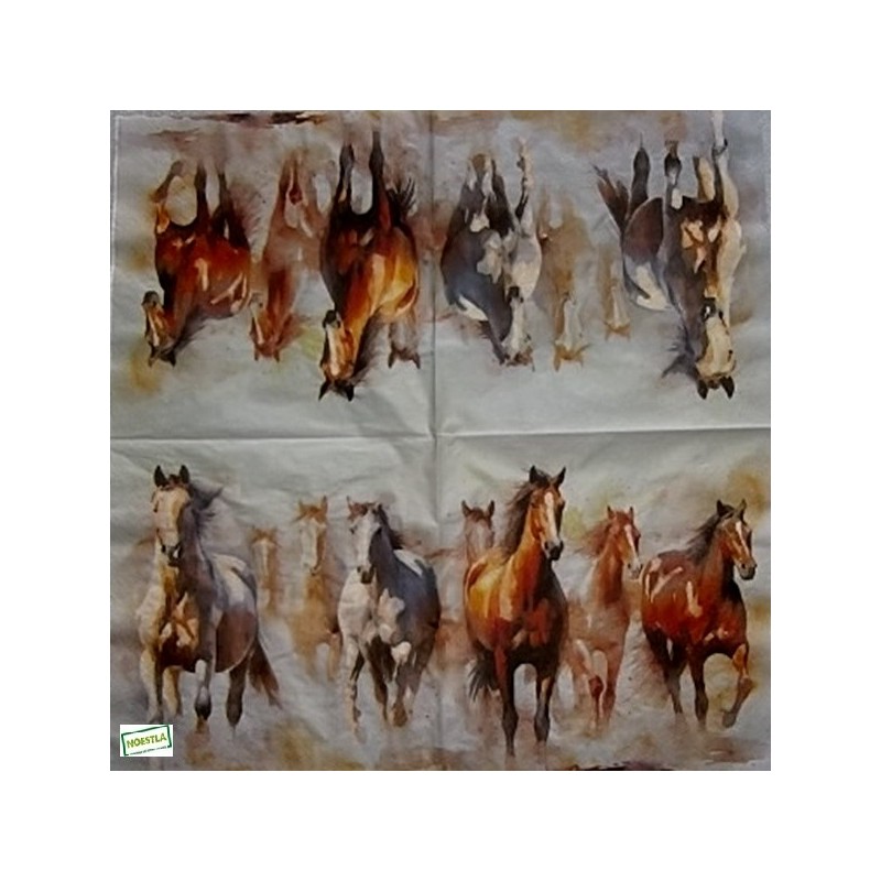 1serviette papier Chevaux-31