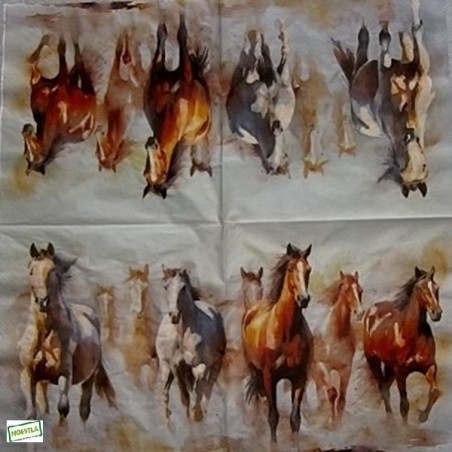 1serviette papier Chevaux-31