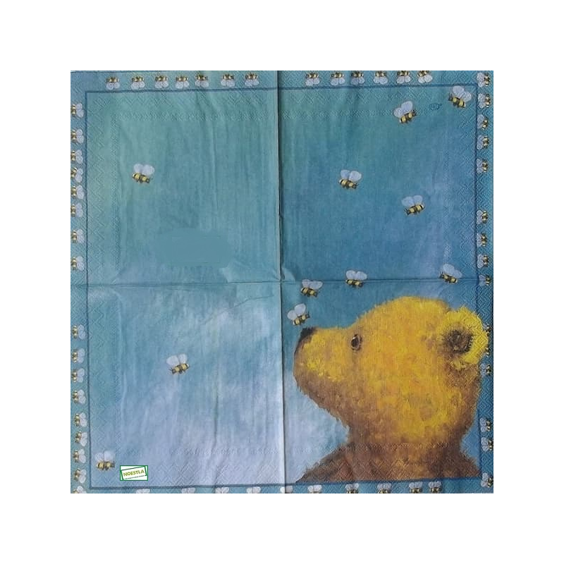 1 serviette papier Ourson -14