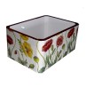Boîte bois Coquelicots serviettage