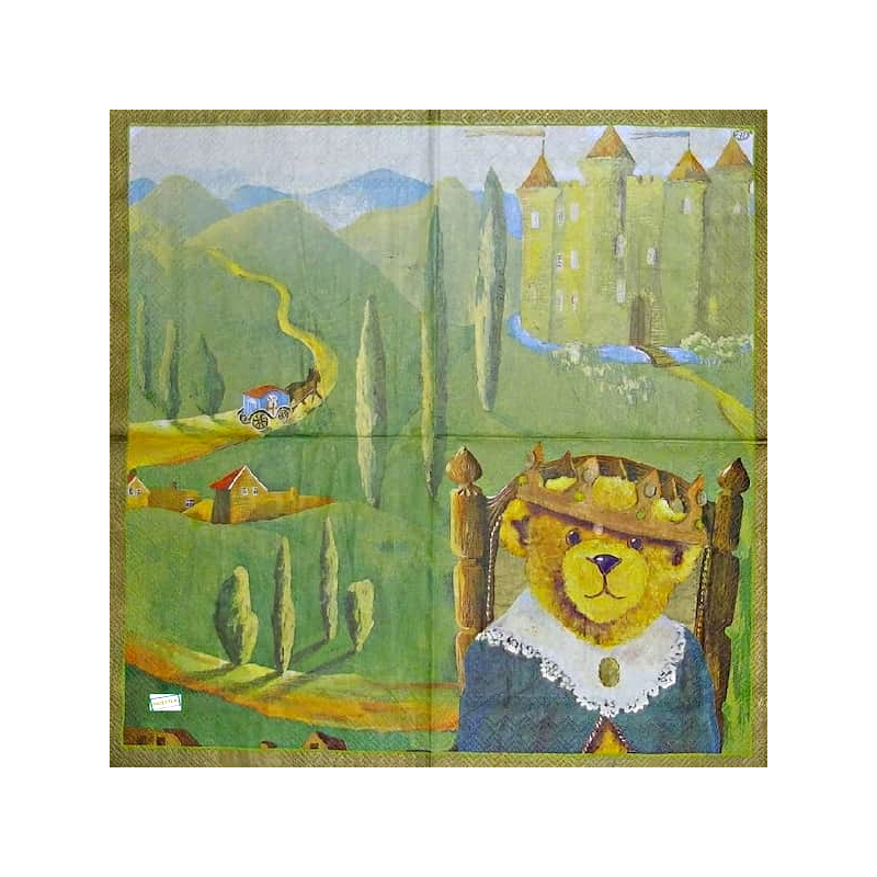 1 serviette papier Ourson -17