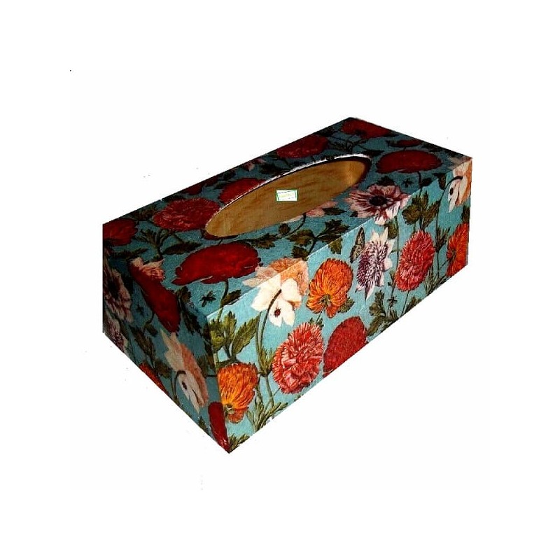 Boite mouchoirs Fleurs serviettage