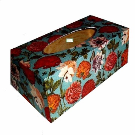 Boite mouchoirs Fleurs serviettage