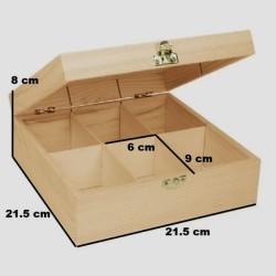 Boite bois Les Tasses serviettage