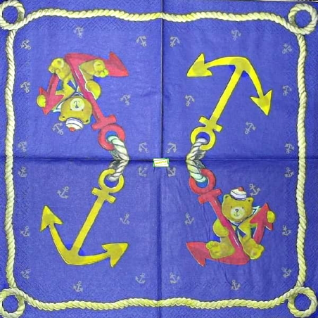 1 serviette papier Ourson -18