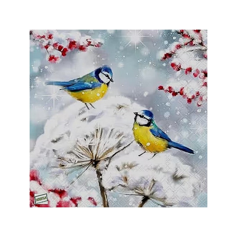 1serviette papier Mésanges-36