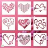 9 Pochoirs Coeurs Loisirs créatifs-2