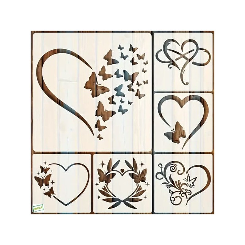 6 Pochoirs Papillons Loisirs créatifs-1