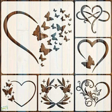 6 Pochoirs Papillons Loisirs créatifs-1