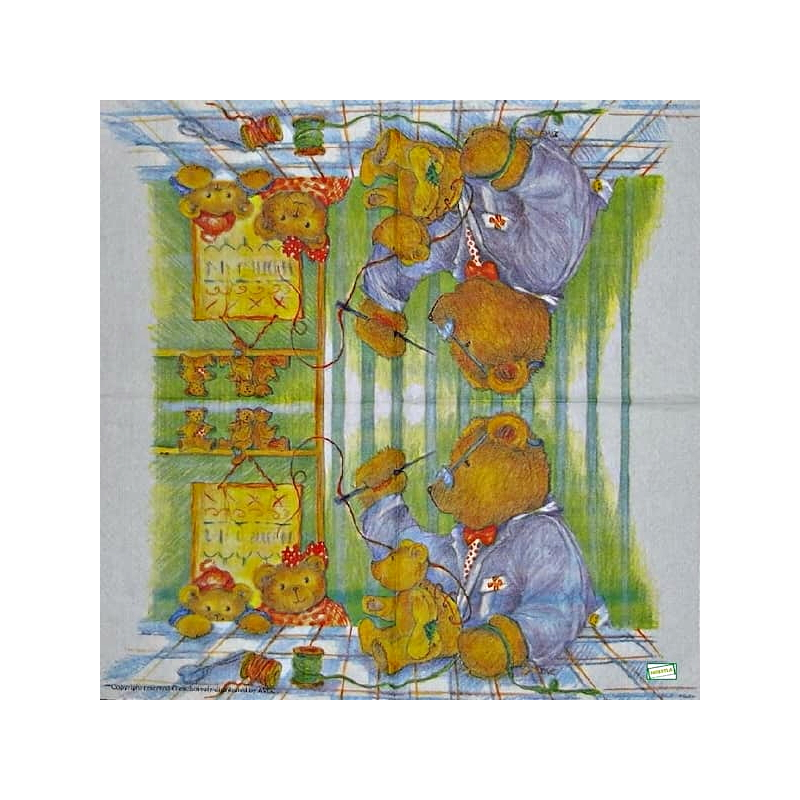 1 serviette papier Ourson -26