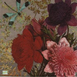 5 serviettes Autres fleurs -33