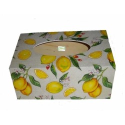 Boite mouchoirs Citrons serviettage
