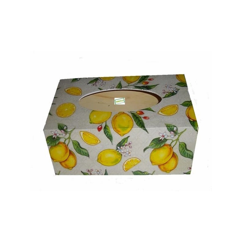 Boite mouchoirs Citrons serviettage