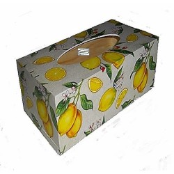 Boite mouchoirs Citrons serviettage