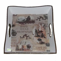 Plateau bois Café serviettage