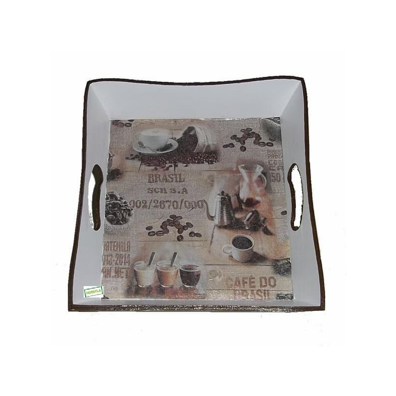 Plateau bois Café serviettage