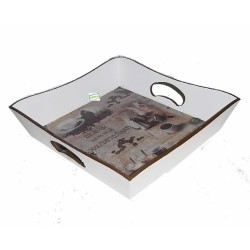 Plateau bois Café serviettage