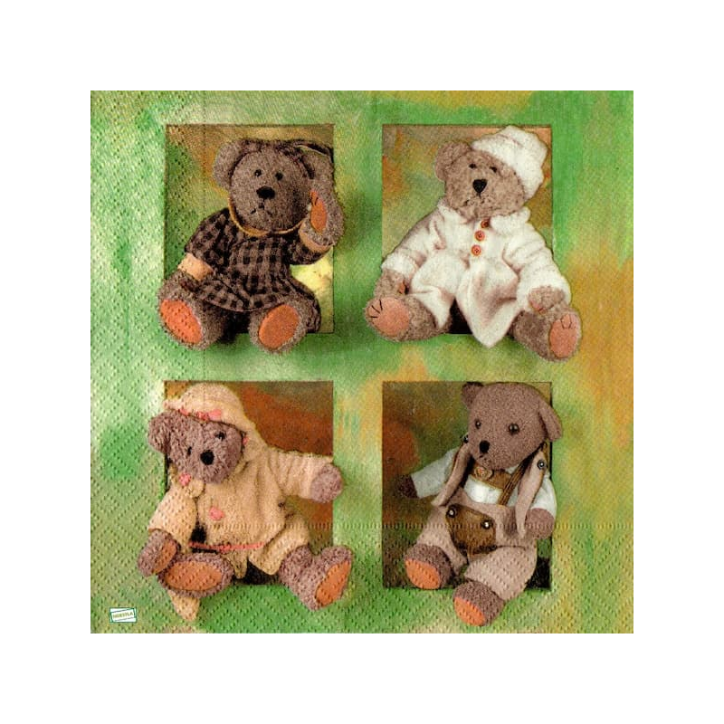 1 serviette papier Ourson -28