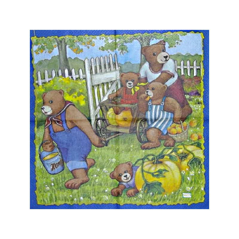 1 serviette papier Ourson -30