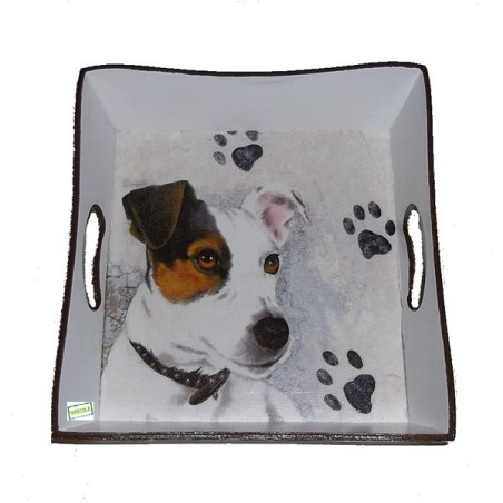 Plateau bois Le Chien serviettage