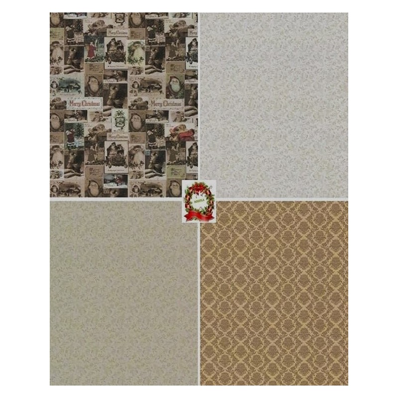 12 papiers découpage Noêl -D8