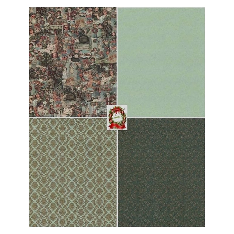 12 papiers découpage Noêl -D9