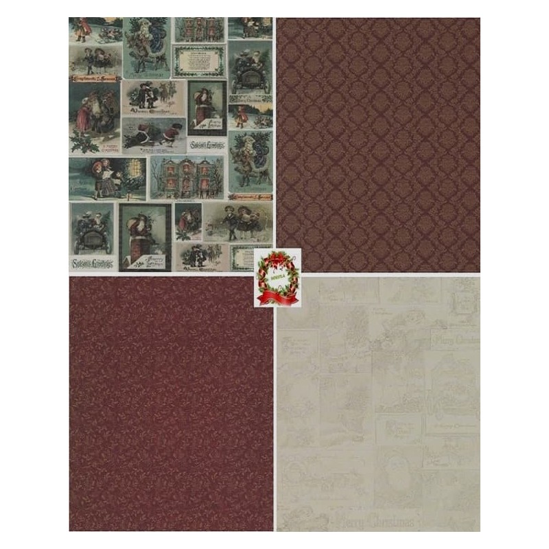 12 papiers découpage Noêl -D10