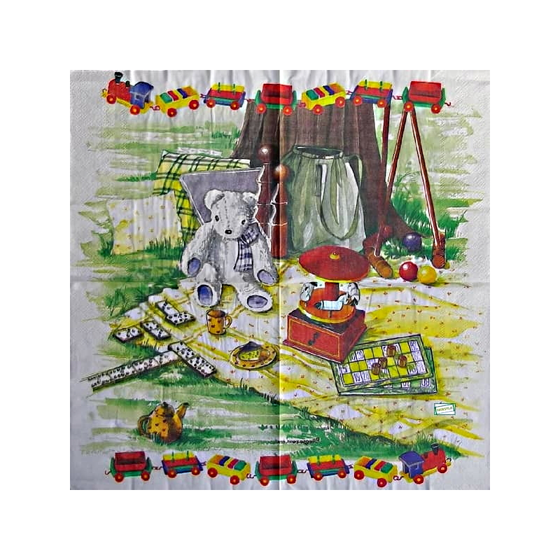 1 serviette papier Ourson -32
