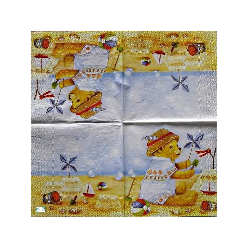 1 serviette papier Ourson -35