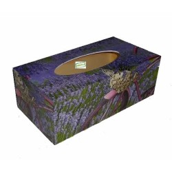 Boite mouchoirs Lavande serviettage